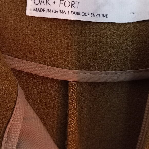 OAK + FORT mustard wide leg dress pants - Picture 6 of 13